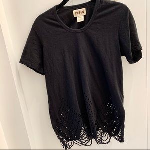 Anthropologie Pepin black t-shirt